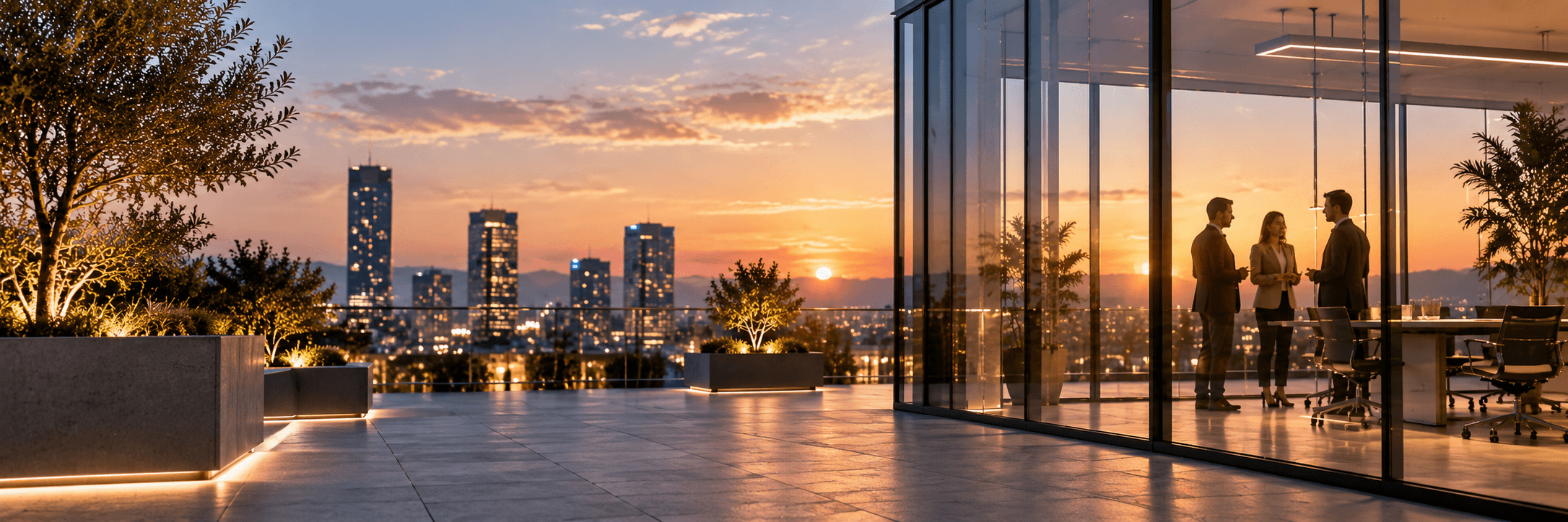 Image for Business Rooftop with sunset