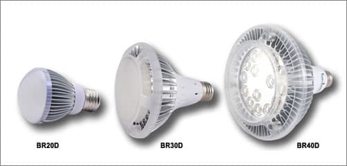GlacialLight LED Dimming Solution - Low-Power GL-BR20D/30D/40D Series LED Bulbs