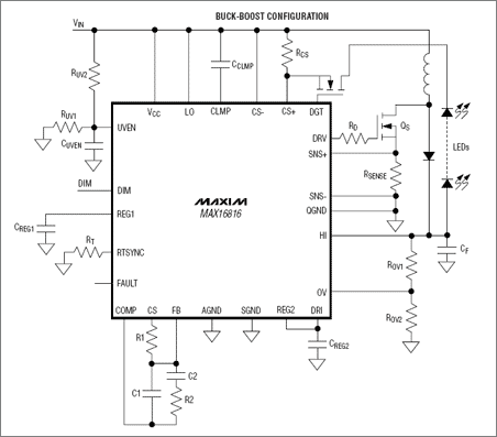High-Power, High-Voltage, Programmable LED Driver Is Ideal for Automotive and General Lighting Applications