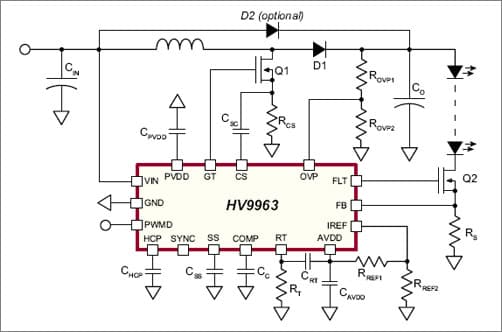 Supertex' HV9963 "Closed-Loop" LED Driver Provides High LED Current Accuracy and Consistent Brightness