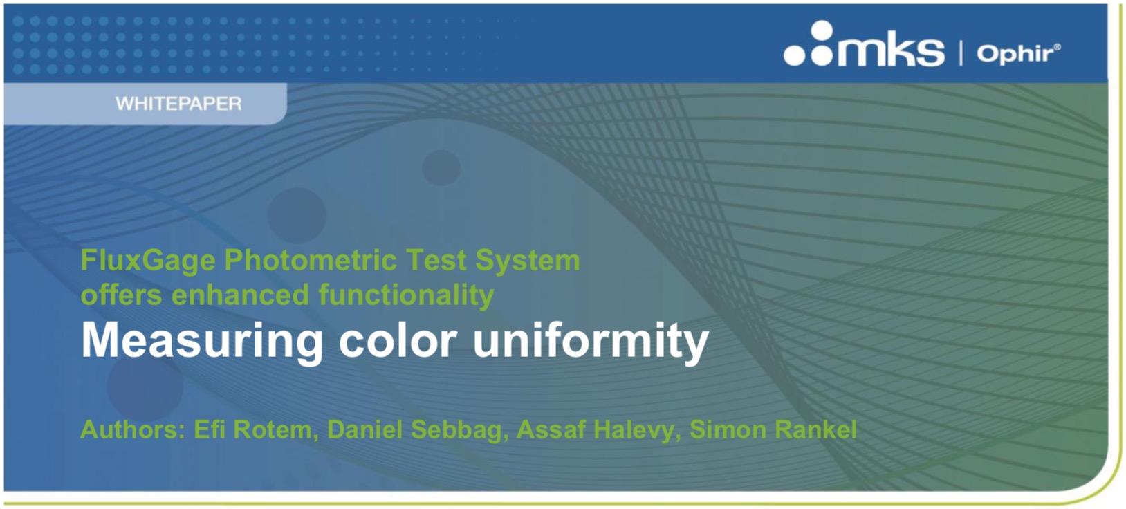 WHITE PAPER - Measuring Color Uniformity