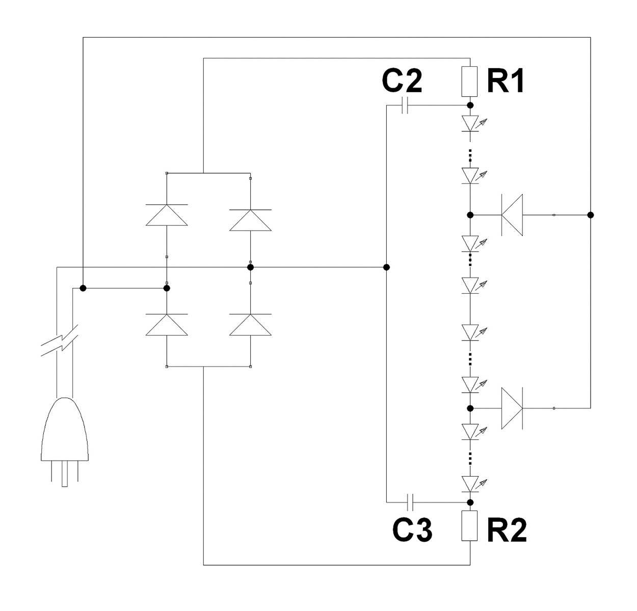 A New Approach to the Design of Driverless AC LED Light Engines