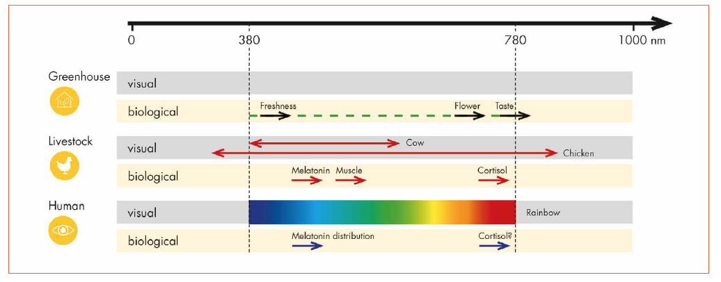 Bio-Effective Lighting for Humans, Livestock and Plants