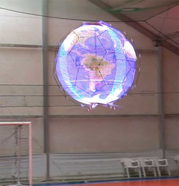 DOCOMO Develops World's First Spherical Drone Display
