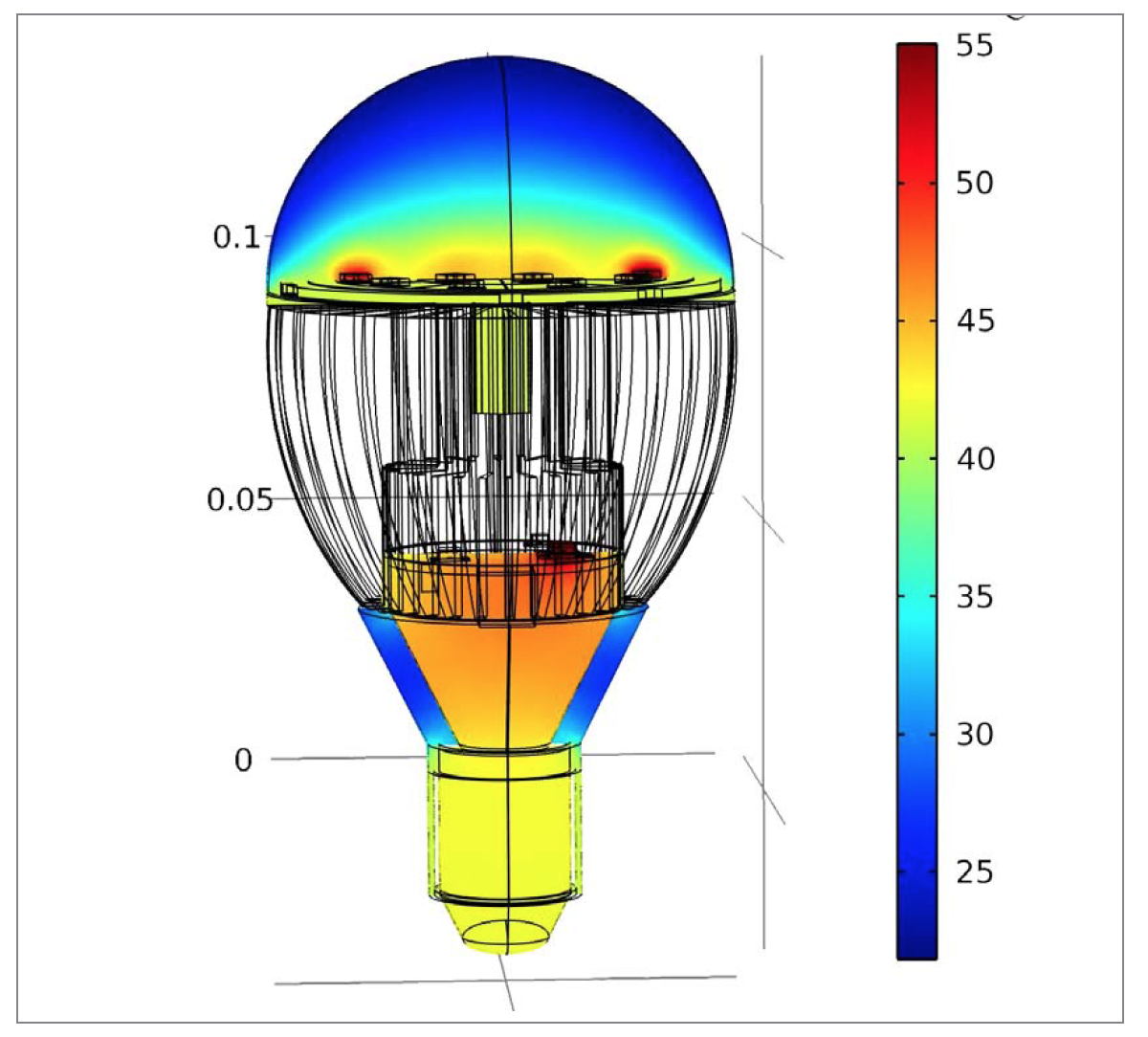 Energy Efficiency and Thermal Simulations of a Retrofit LED Light Bulb by the University of Turku