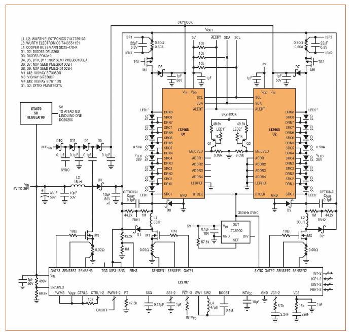 Flicker-Free Control of Individual LEDs in Matrix Headlights