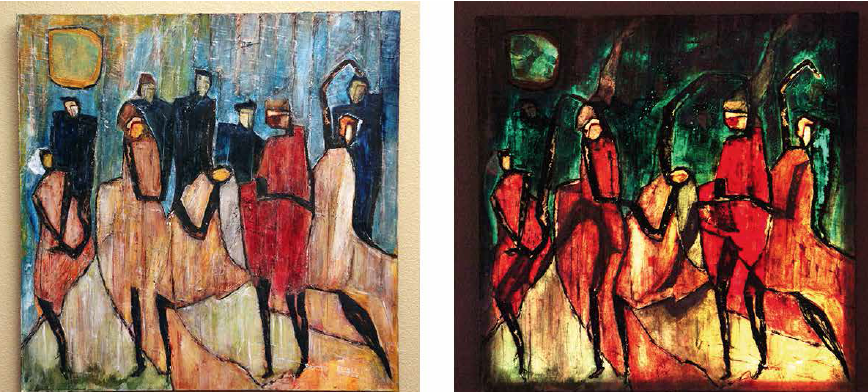 LEDs Reveal Paintings Hidden in Paintings