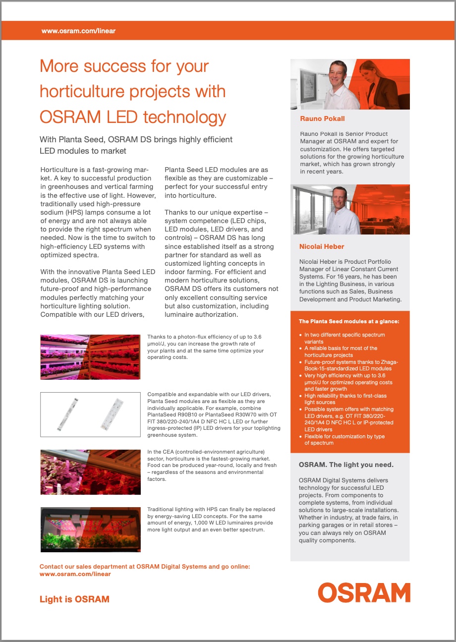 More Growth with the LED System Solutions from OSRAM DS