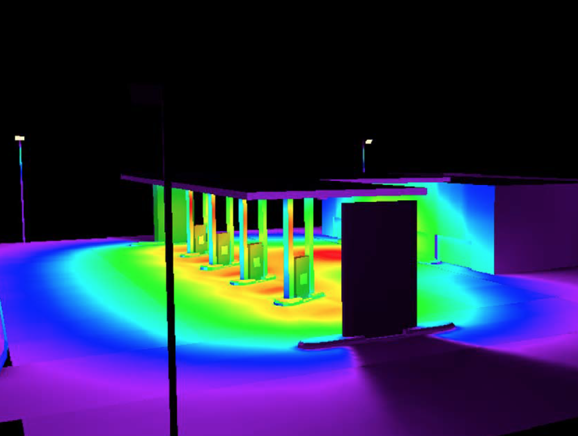 Practical Results of a Gas Station Refurbishment with LED Luminaires by the Electromagnetica SA Semiconductor Lighting Centre