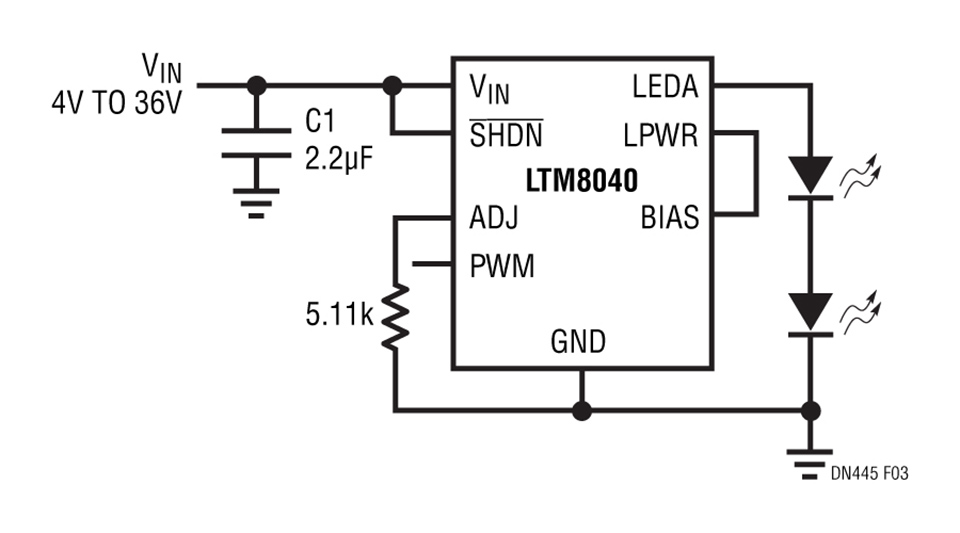 µModule LED Driver Integrates All Circuitry, Including the Inductor in a Surface Mount Package