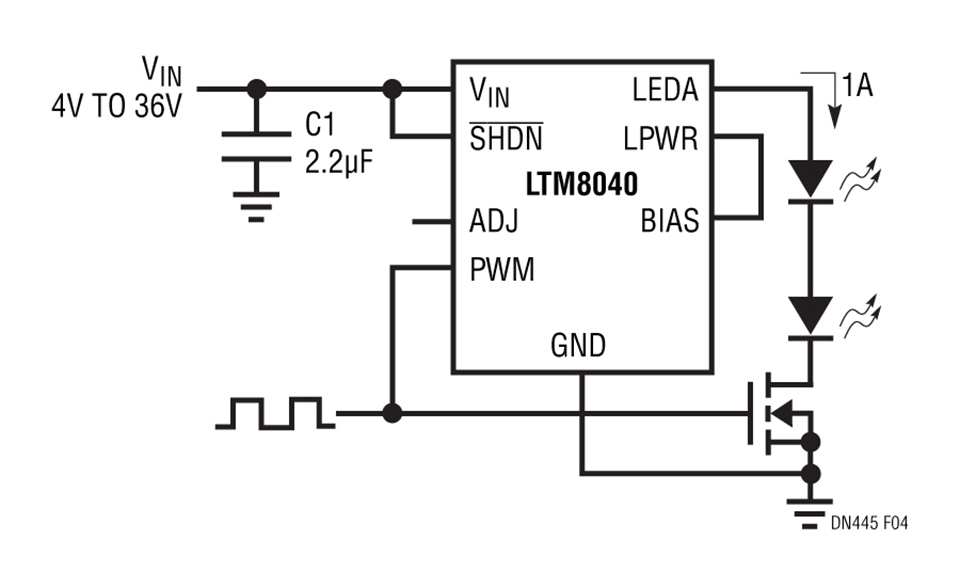 µModule LED Driver Integrates All Circuitry, Including the Inductor in a Surface Mount Package