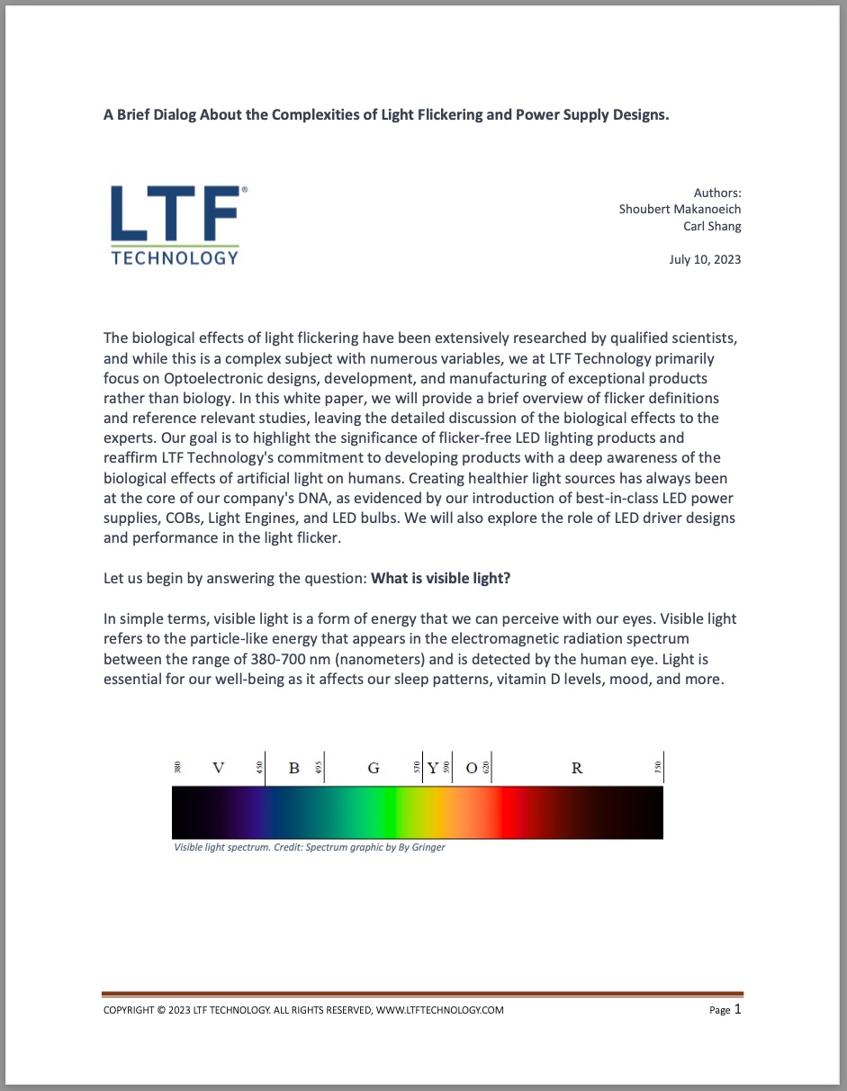 WHITE PAPER: Complexities of Light Flickering and Power Supply Designs